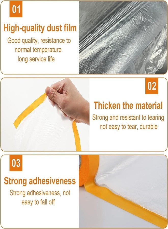 Homdum Pre-Tape Paint Protection Covering Sheet and Tape Length (1100mm x 20Mtr) Pack of 2 - Image 5